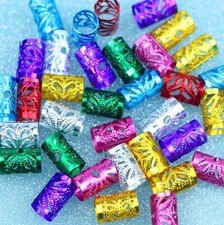 100X Hair braid cuff Dreadlock Beads Hair Clips Cuff aluminum Ring Jewelry