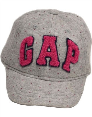 GAP Baby Mädchen Grafik Baseball Cap XS grau gepunktet Baumwolle O212