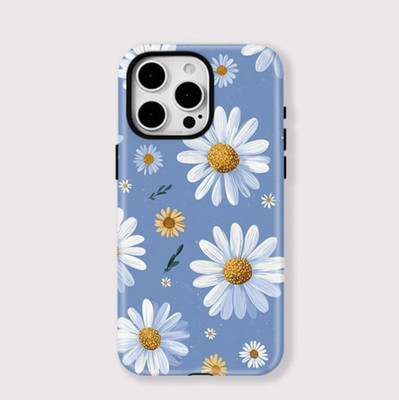 Blaues Gänseblümchen Blumen Sommer Garten Ästhetik iPhone 17 16 15 14 13 12 11 Pro Max 
