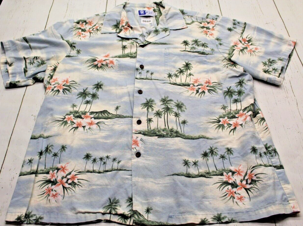 RJC Ltd Hawaiian Button Up Short Sleeve Shirt Men's 2XL
