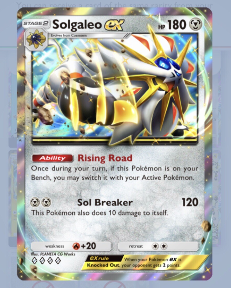 Pokemon TCG Pocket  SOLGALEO EX Card ()- Language English (digitalCard