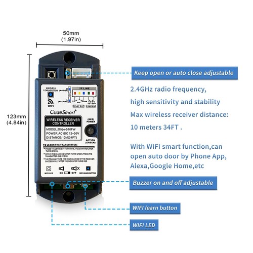 Porta a battente automatica touchless con sensore aperto con interruttore wireless da onda a apertura - Foto 3 di 9