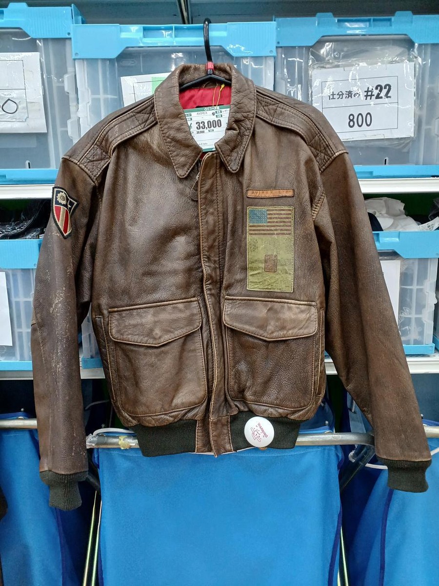 敬*堂様 80s avirex A-2 real leather bomber AVIREX Type A-2 1988 Vintage US Army Air Forces Leather