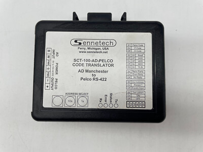 Sennetech SCT-100-AD-PELCO Code Translator AD Manchester to Pelco RS422