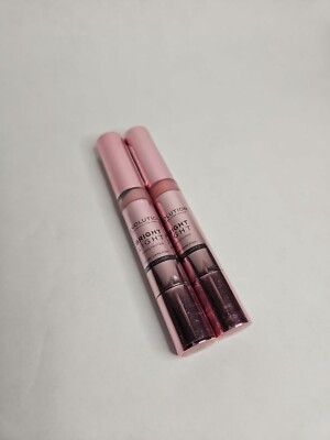 [2 Pack] Makeup Revolution Bright Light Highlighter Divine Dark Pink Sealed
