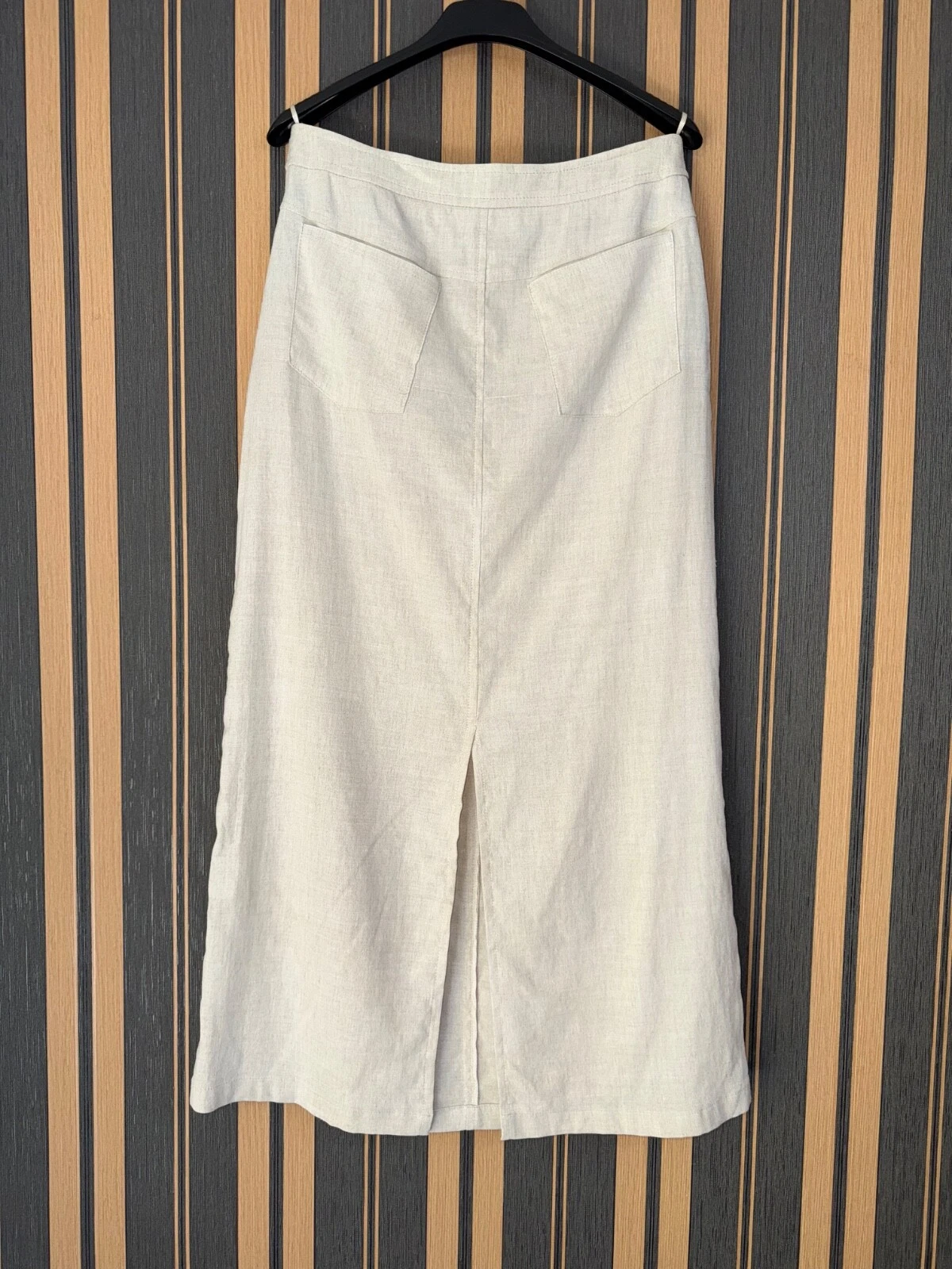 Marella linen beige skirt 38 waist-35cm max mara