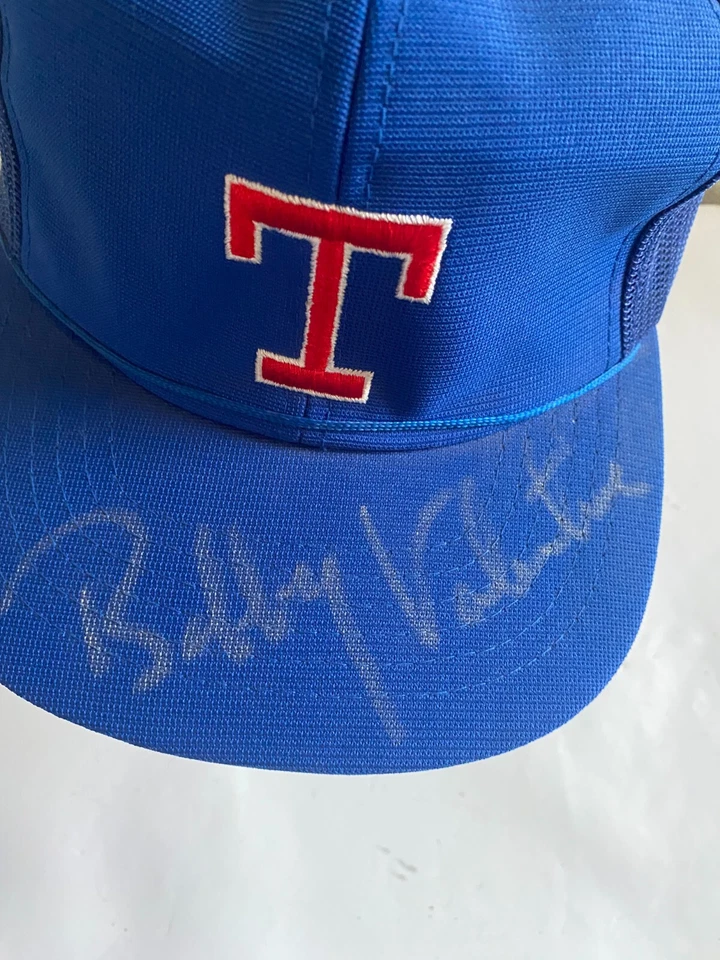 Gorra gorra SnapBack firmada por Texas Rangers Bobby Valentine vintage años 80’s MLB Foto 2 de 4