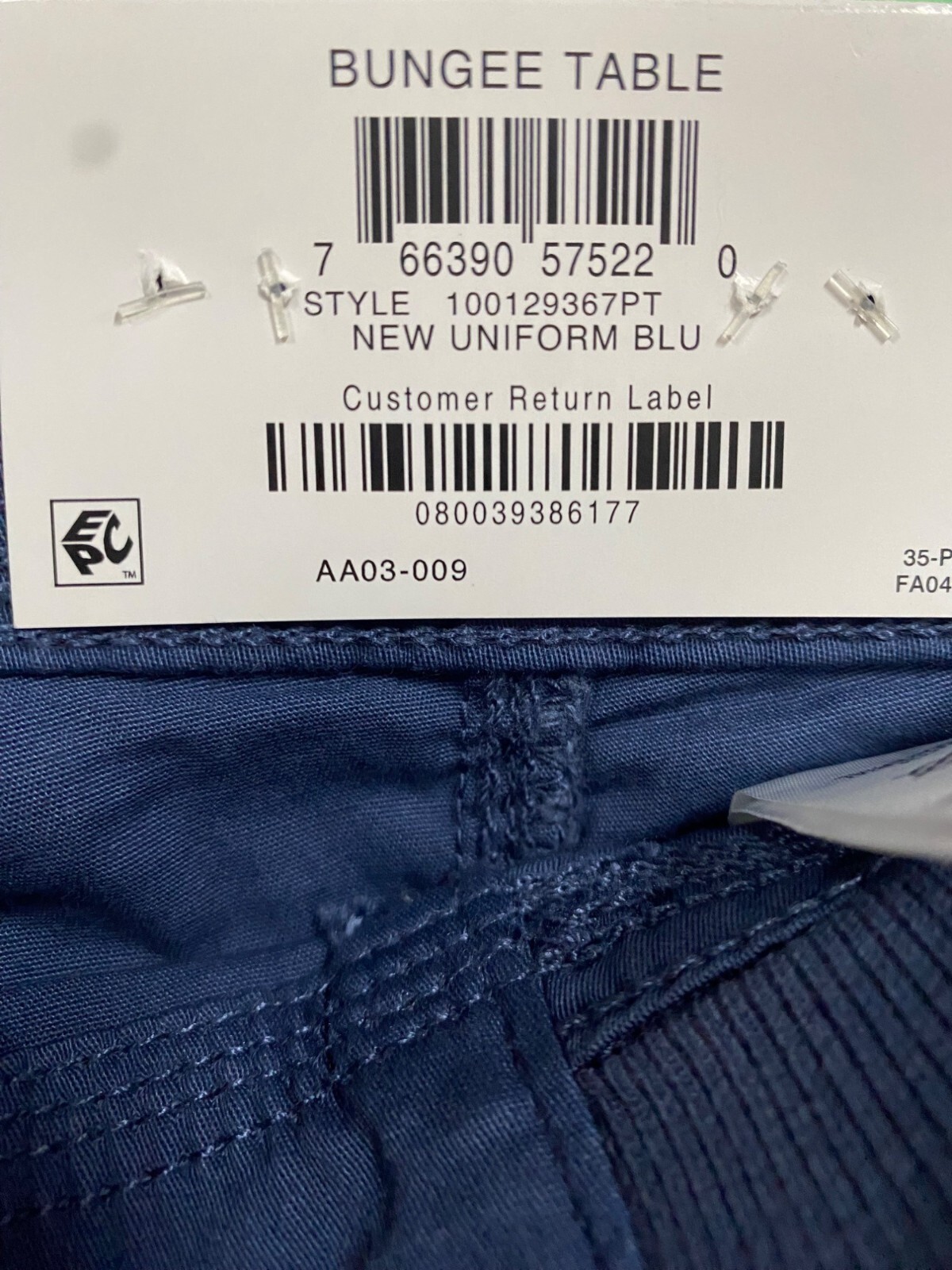 Style & Co Women's Blue Petite Mid Rise Bungee Hem Capri Zipper Pants NWT image 3