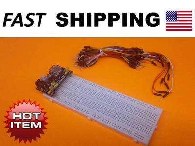 830 Point Solderless PCB Breadboard Power Supply Jump Cable Wires - US FAST ship