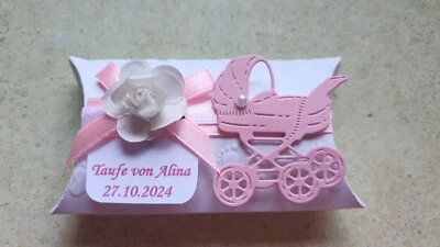MARKENLOS Rosa Gastgeschenke Taufe, Geburt,Baby Shower,Baby Tischdeko Kinderwagen, Giraffe