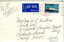 Carte Maximum S.S. LINEAR LERMONTOV Coulée En Australie 1986 Russie Mer