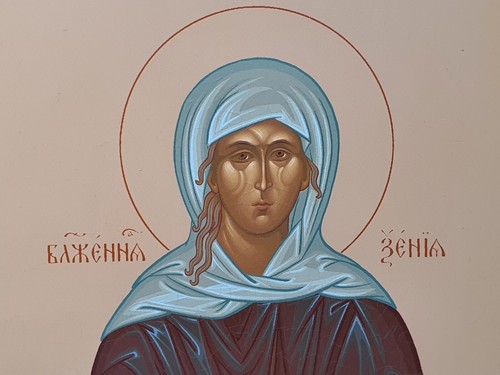 Icon of the Holy Blessed Xenia of Petersburg, made on a Pressed Board - Picture 11 of 14