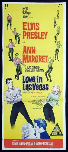 LOVE IN LAS VEGAS aka VIVA LAS VEGAS Original Daybill Movie Poster Elvis Presley