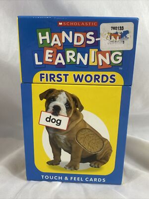 NEW Scholastic Hands-On Learning Cards First Words Touch & Feel SEALED Book Fair