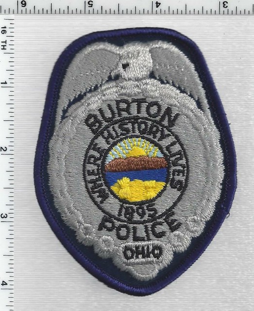 Burton Police (Ohio) 3rd Issue Shoulder Patch eBay