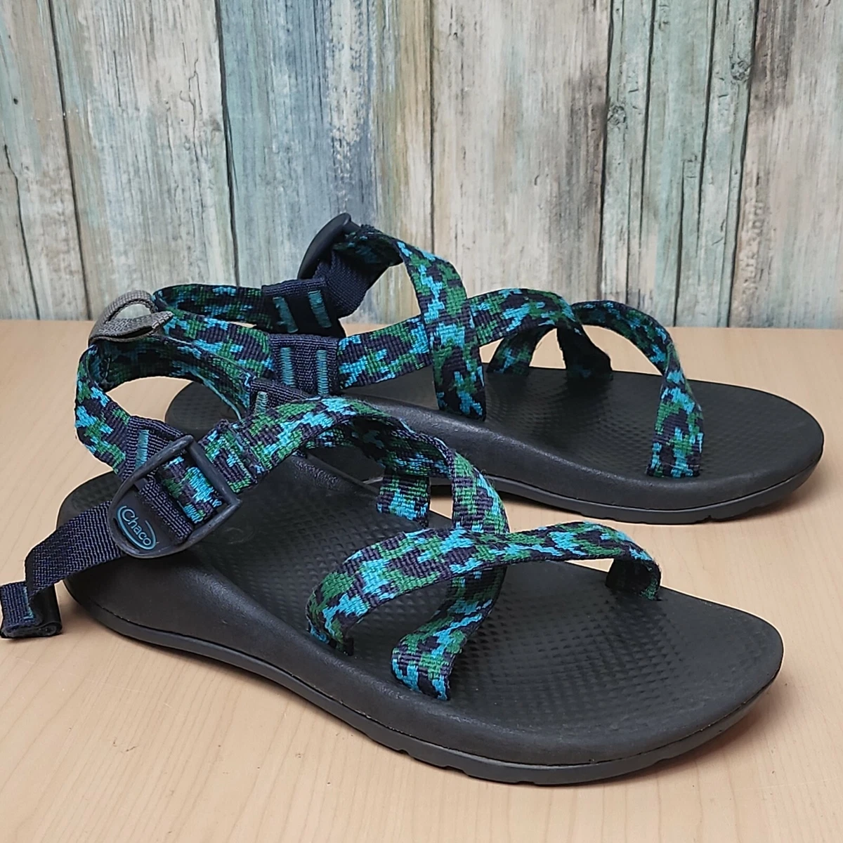 Chaco 4 Kids Blue Green Sandals Strappy Shoes Junior