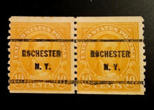 PAIR OF PRECANCELED JAMES MONROE ROCHESTER , NEW YORK STAMPS  - VF CONDITION