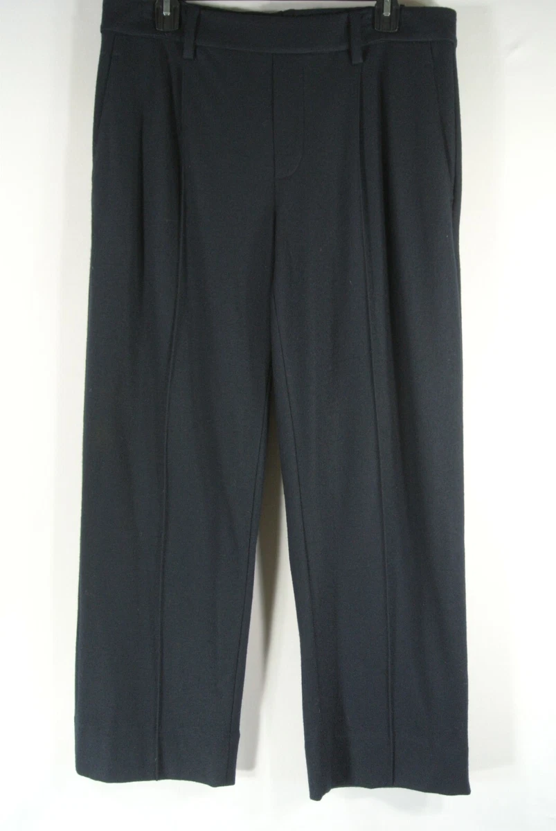 NEW Vince Pintuck Wool Blend Pull-on Pants In Coastal Blue- Size L #P2378