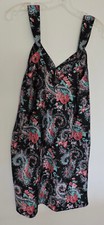 VTG Erika Taylor Colorful Floral Satin slip Chemise SZ Small