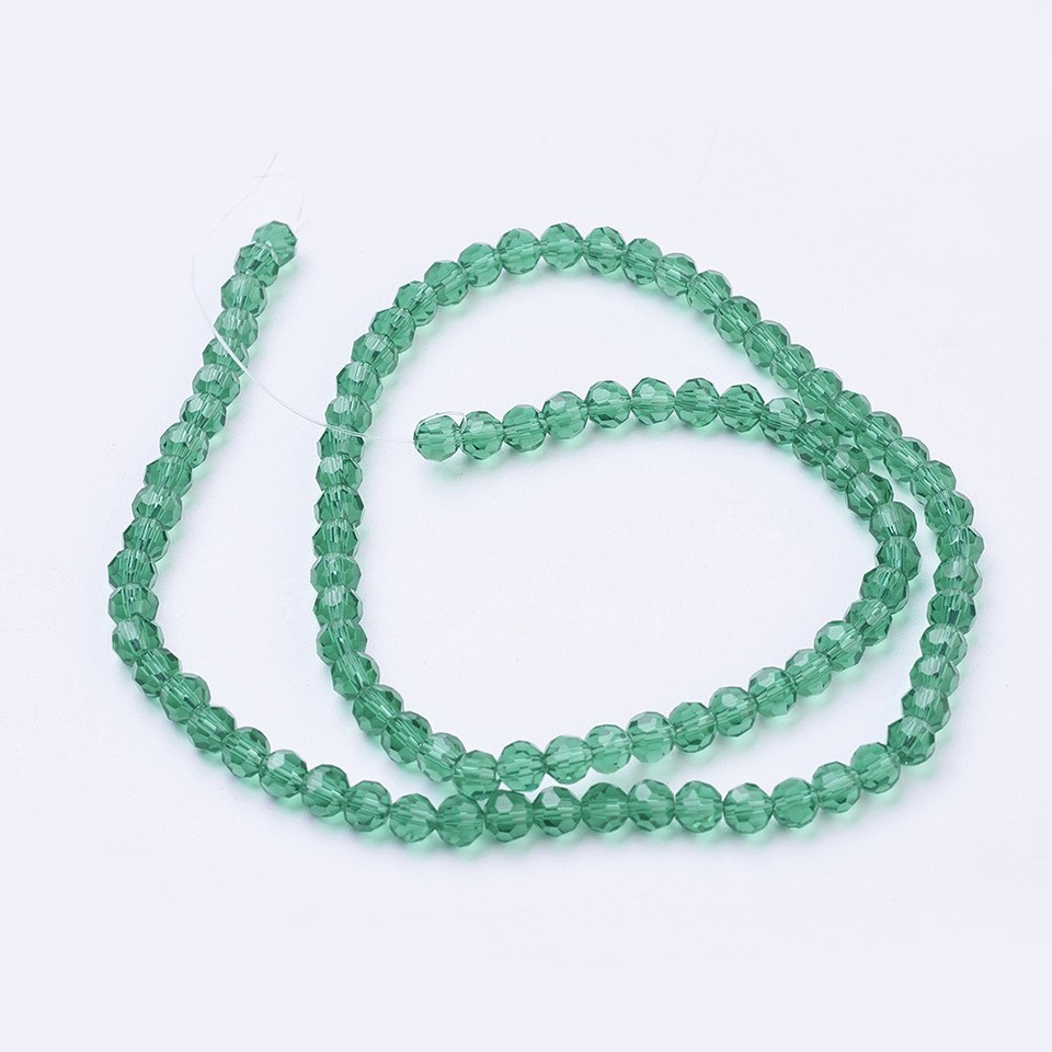 10 Strands Handmade Faceted Abacus Glass Beads - 6x4mm Tiny Loose Beads For Crafting & Jewelry Making
