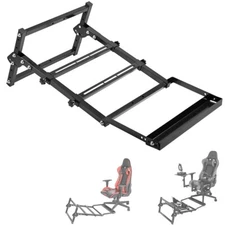Minneer Racing Simulator Pedal Mount Stand With Seat Fix Slot Fit Gaming Chair