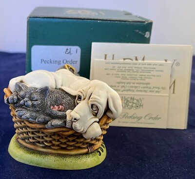 Harmony Kingdom~ Pecking Order ~V1 W/Penguin ~UK Made Box Figurine~NIB