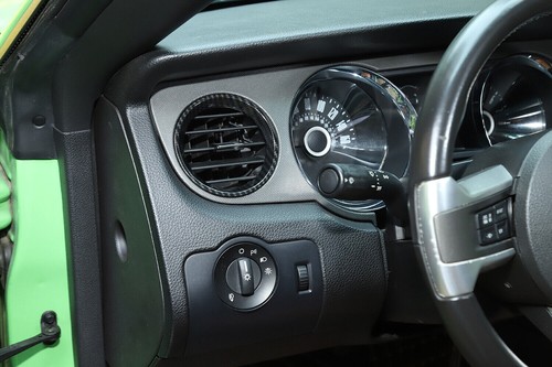 Carbon Fiber Front Dashboard Air Vent Outlet Trim Kit For Ford Mustang 2010-2014 - Picture 10 of 13