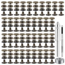 72 Pieces 15MM Snap Fastener Kit Tool Snap Button Kit Snaps for Leather Leather