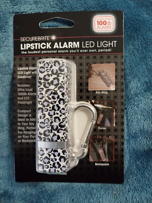 SecureBrite Compact Safety LED Lipstick Size Alarm with Siren