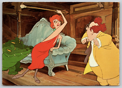 WALT DISNEY VINTAGE POSTCARD Bernard Bianca Smacking Broom 49-H3629 Unposted