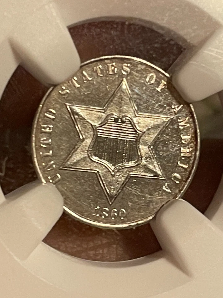 1860 3 CENT SILVER PR-63 - Image 2 of 4