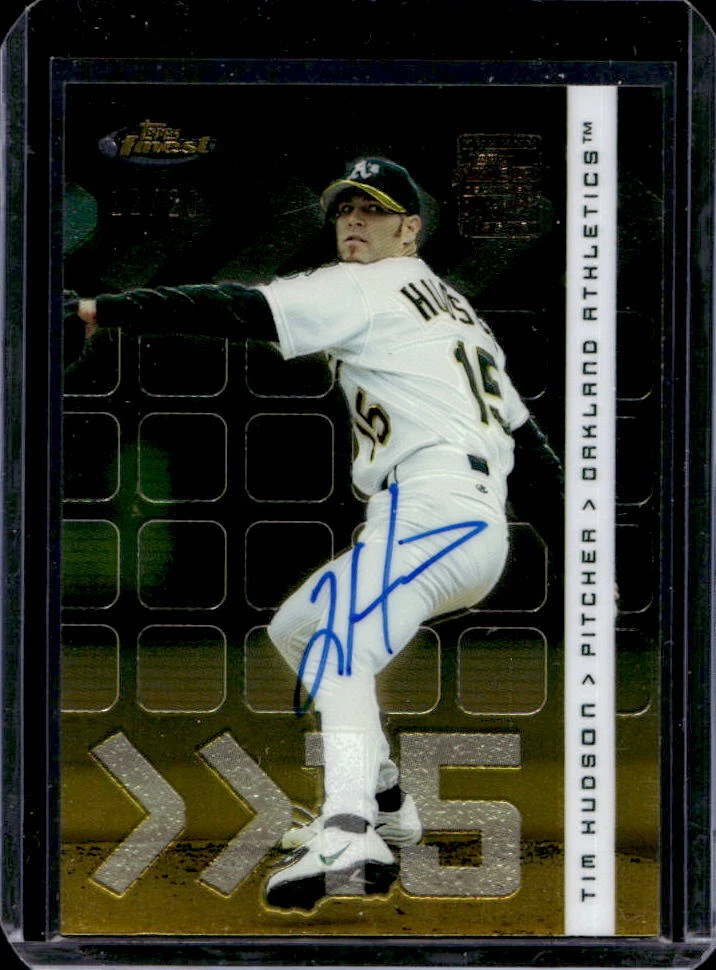 2002 Topps Finest Tim Hudson Auto Autograph #12/20 Athletics