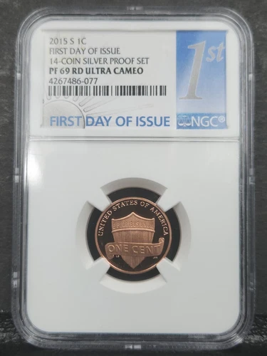 2015-S Lincoln Shield Proof Cent FDOI PF 69 RD Ultra Cameo NGC #829