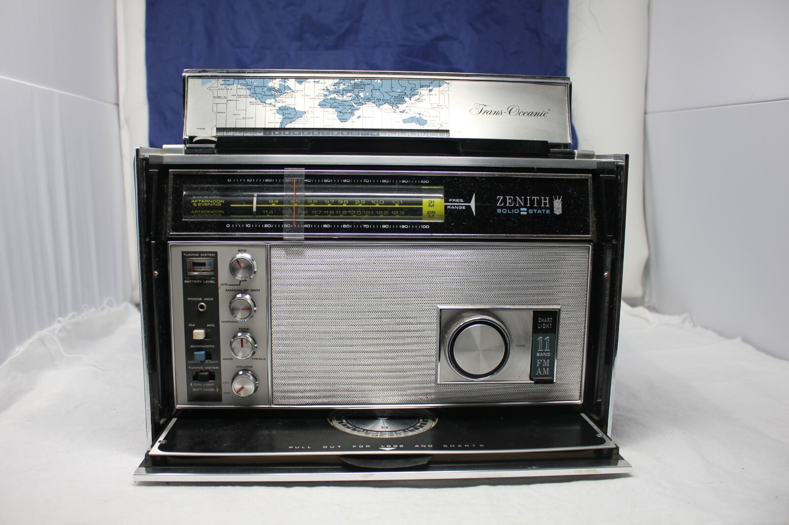 Vintage Zenith Solid State Trans OCEANIC RD7000Y FM AM 11 Band World