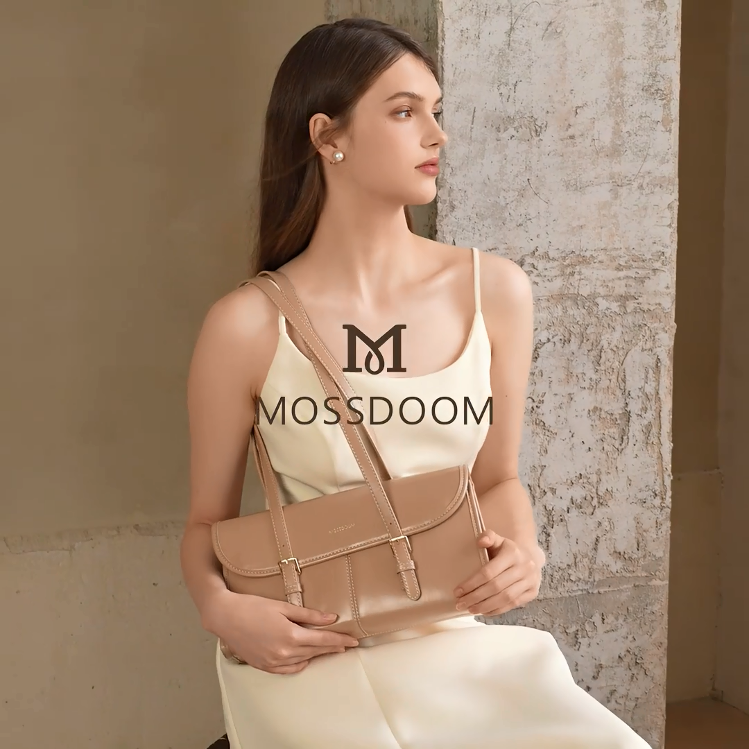 MOSSDOOM Bag PU leather Square Shoulder For Women Simple Korean