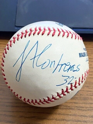 JOSE CONTRERAS SIGNED AUTOGRAPHED OML BASEBALL! Yankees, White Sox 