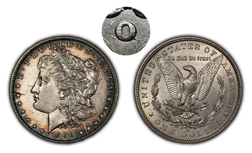 1900-O/CC $1 Morgan Silver Dollar - OMM RPM - AU Key Date - D4609