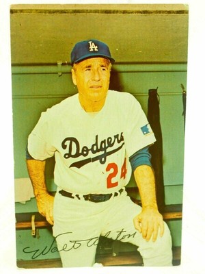 Walt Alston Los Angeles Dodgers Color Photo Postcard Mitlock & Sons