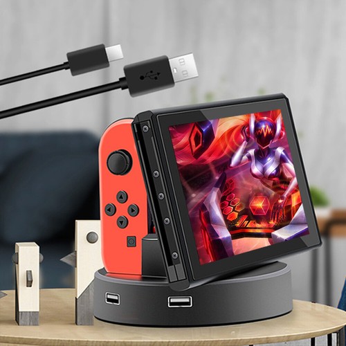 Station d'accueil de chargement de contrôleur 4 en 1 5V 2A pour Nintendo Switch - Photo 3/12