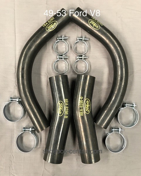 1952 1953 52 53 Ford Mercury Car Flathead V8 Script Radiator Hose and ...