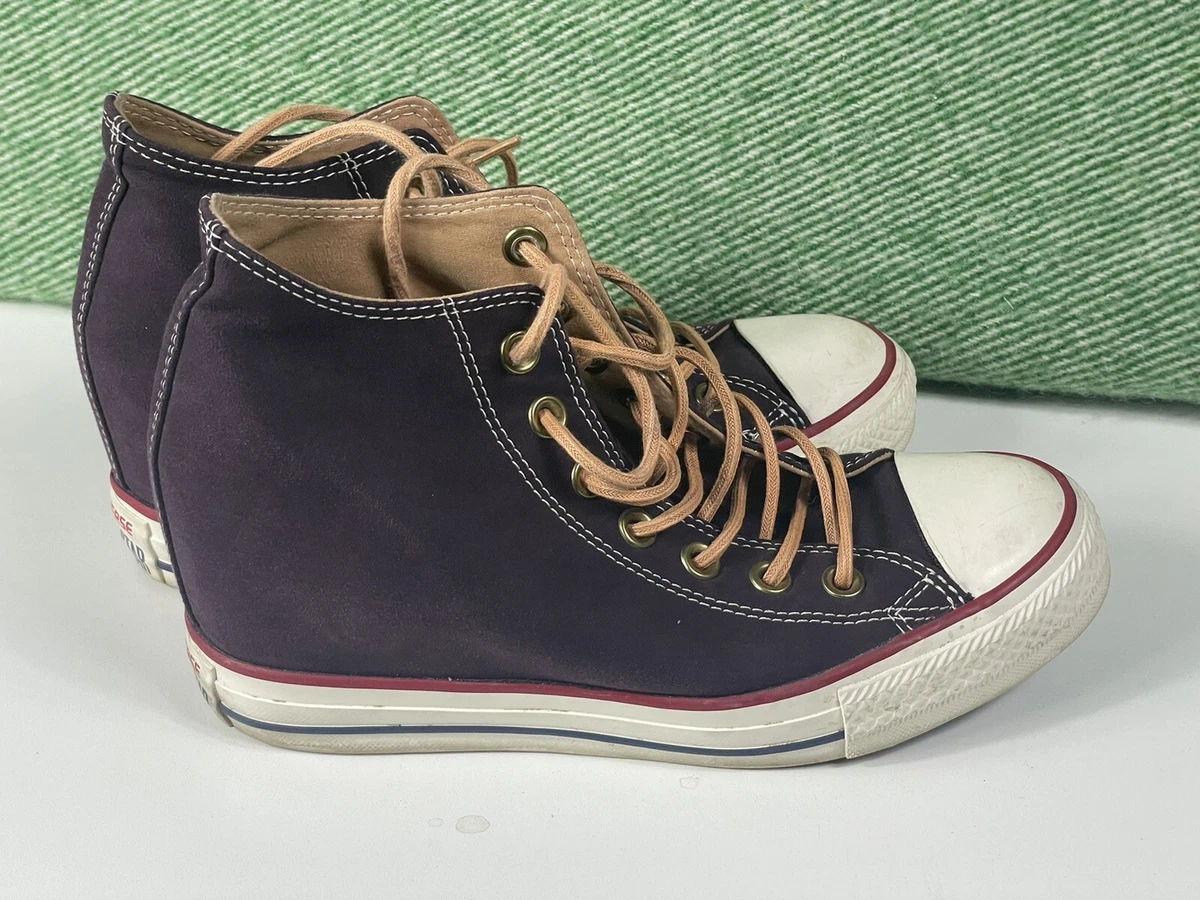 Wedge heel converse shop sneakers