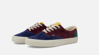 Mens POLO RALPH LAUREN Color block Keaton Corduroy Sneaker Multicolor US 9.5 D