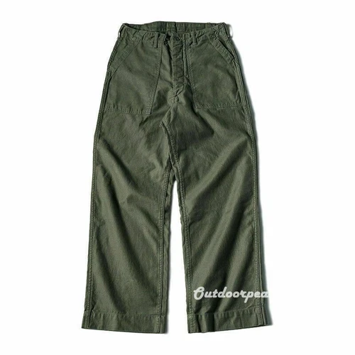 NON STOCK OG-107 Fatigue Utility Pants Military Baker Trousers Sateen Army Green - Picture 5 of 36