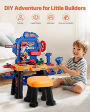 Kids Workbench 181 pcs Tool Bench with Realistic Tools and Electric Drill