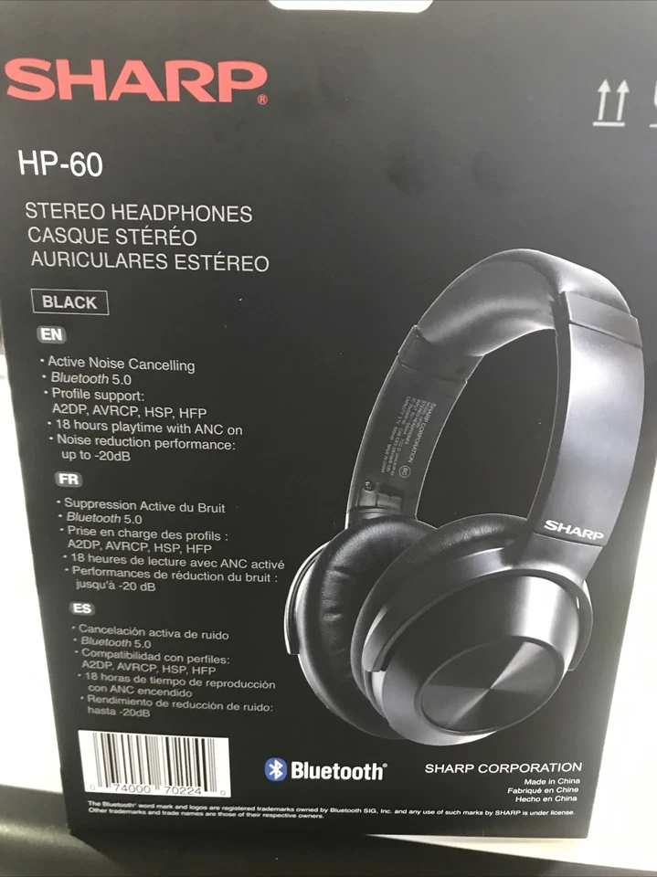 Auriculares inalámbricos Bluetooth Sharp HP-60 Foto 3 de 3