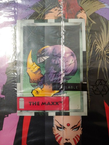 DARKER IMAGE #1, NM, 1st APP THE MAXX, POLYBAGGED WITH MAXX TRADING CARD - Picture 3 of 3