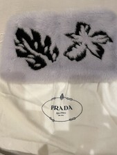 Authentic Brand new Prada Mink Clutch Pochette. Color : Nuvola + Nero.