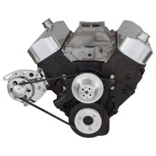 Chevy Big Block V-belt System - Alternator Only Short Water Pump Bbc Swp 396 454 Chevy Big Block V-belt System - Alternator Only Short Water Pump Bbc Swp 396 454