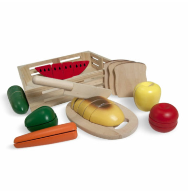 Melissa & Doug Cutting Food Wooden Play Food Fruit Self-Stick Tabs