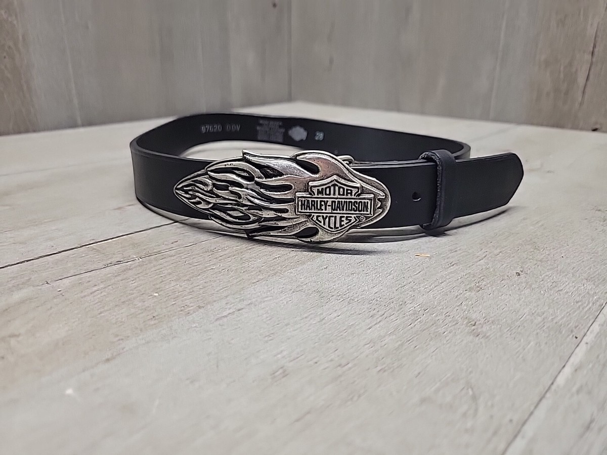Harley Davidson Black Leather Belt with Silver Buckle Harley-Davidson Women main image 2